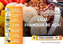 Loja de Franquia de Açaí na Praia Grande