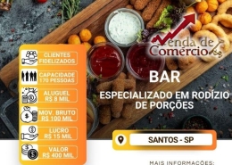 Bar Especializado em Rodízio de Porções em Santos!