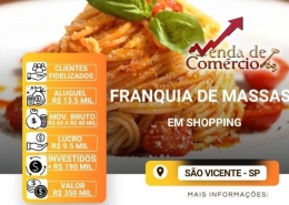 Franquia de Alimetação em Shopping de São Vicente!