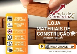 Loja de Materiais de Construção na Praia Grande!