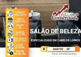 Salão de beleza TOP em Santos - Deixando R$ 30 mil de lucro!